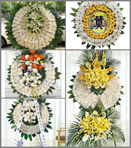 广东梅州市五华县长布镇樟村村花圈速递